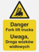Danger Sign with English Text PVC, 300 x 400mm 1 Hazard Warning