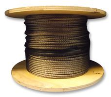 WIRE ROPE, S/S, 3MM, 7X7, 75M; Breaking Load Min:0.54ton; Capacity:0.54ton; External Diameter:3mm; Fastener Material:Stainless Steel; Material:Stainless Steel; Reel Length (Imperial):246; Reel Length (Metric):75m; Standard:BSMA29 1982; Weight:3.7kg; Wire Diameter:3mm