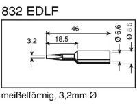 ERSA         0832EDLF/SB            Soldering Iron Tip, Chisel, 3.2 mm