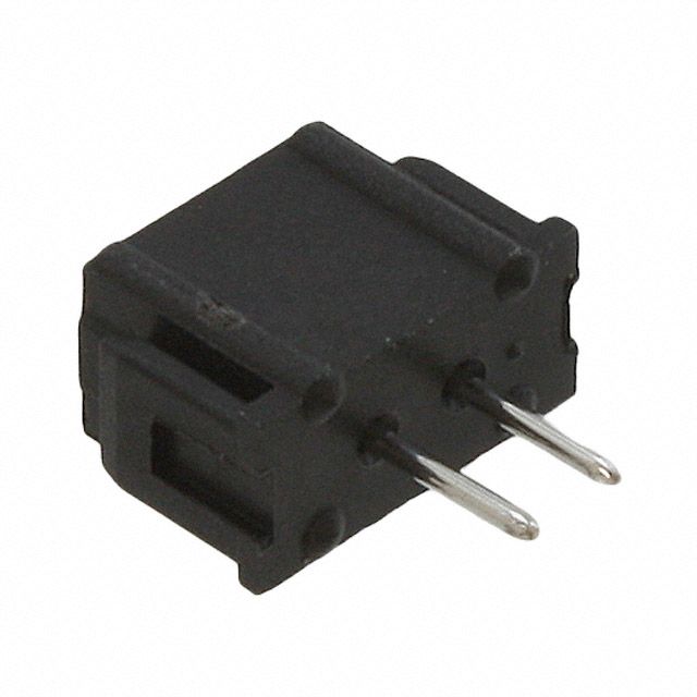 2 Pos 2mm Male Header, Solder ST, Thru-Hole, Gold Contacts