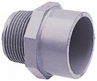 Georg Fischer Straight ABS Adapter, 3/8 in R Male x 3/8 in Cement Female