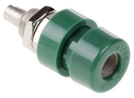 Jack socket Socket, vertical vertical Pin diameter: 4 mm Green S