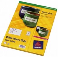 Avery White Blank Adhesive Label, 63.5 x 38.1mm, Pack of 420