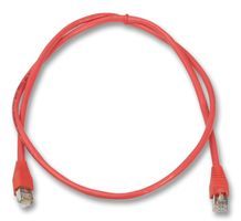 VIDEK         1961-3R            Network Cable, Cat5e, RJ45 Plug, RJ45 Plug, 9.8 ft, 3 m, Red