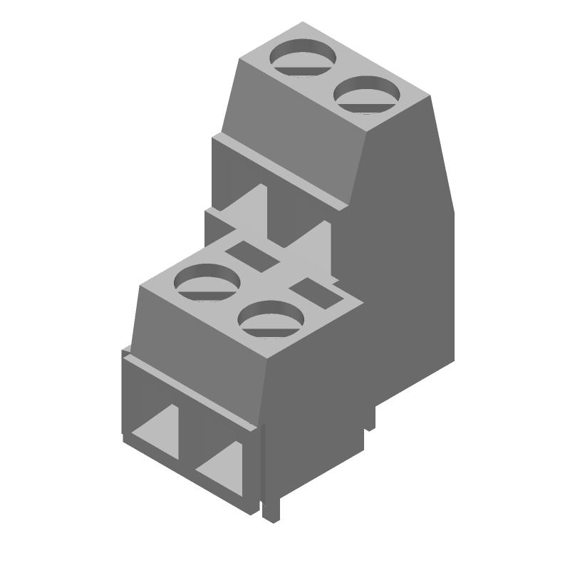 2P PCB Mount Terminal Block, 5mm Pitch, 13.5A, 300V, Green