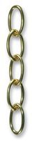 CHAIN, OVAL, BRASS, 1/2"X15G, CP; Size (mm): 12.7mm; Colour: Brass; External Length / Height: 10m; Plating: Polished