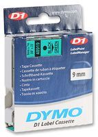 DYMO         40919             TAPE, BLACK/GREEN, 9MM