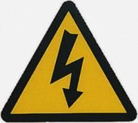 Danger Sign with English Text Vinyl, 50 x 50mm 100 Hazard Warning