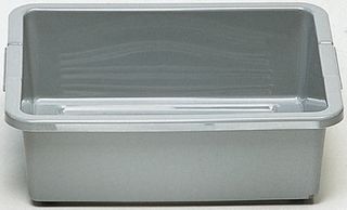 STORAGE, BOXES; Box Type:General Purpose Storage; Box Material:Plastic; Box Color:Grey; External Height - Imperial:5; External Height - Metric:127mm; External Width - Imperial:15; External Width - Metric:381mm; Depth:50.8cm ;RoHS Compliant: NA