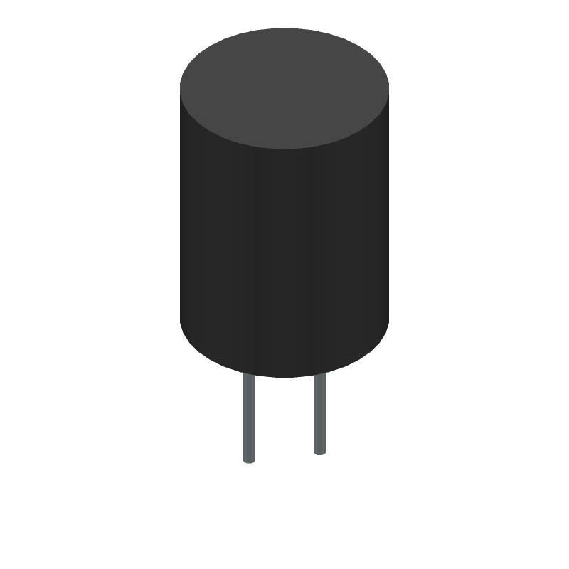330uF 25V Aluminum Electrolytic Capacitor, Radial, 10x12.5mm, 1.43A