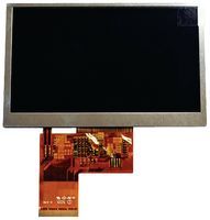 LCD MODULE, 4.3, 480X272, TOUCH SCREEN; Resolution (dpi):-; Backlighting Colour:White; LCD Display Type:TFT; Display Mode:Twisted Nematic (TN); Screen Size:4.3; Viewing Area (H x W):96.7mm x 55.5mm; Supply Voltage:3.3V ;RoHS Compliant: Yes