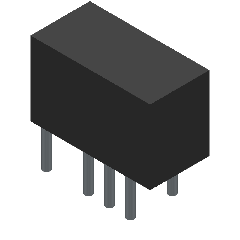 5VDC 2A DPDT Signal Relay, THT, Gold Ruthenium Contacts