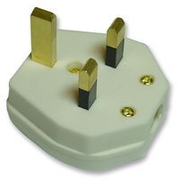 PRO ELEC         9518 3A WHITE             13A UK Mains Plug with 3A Fuse, White