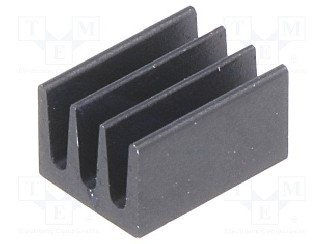 Heat sink 8.5 mm 83 K/W black anodised, ICK 6/8 L, Fischer Elektronik