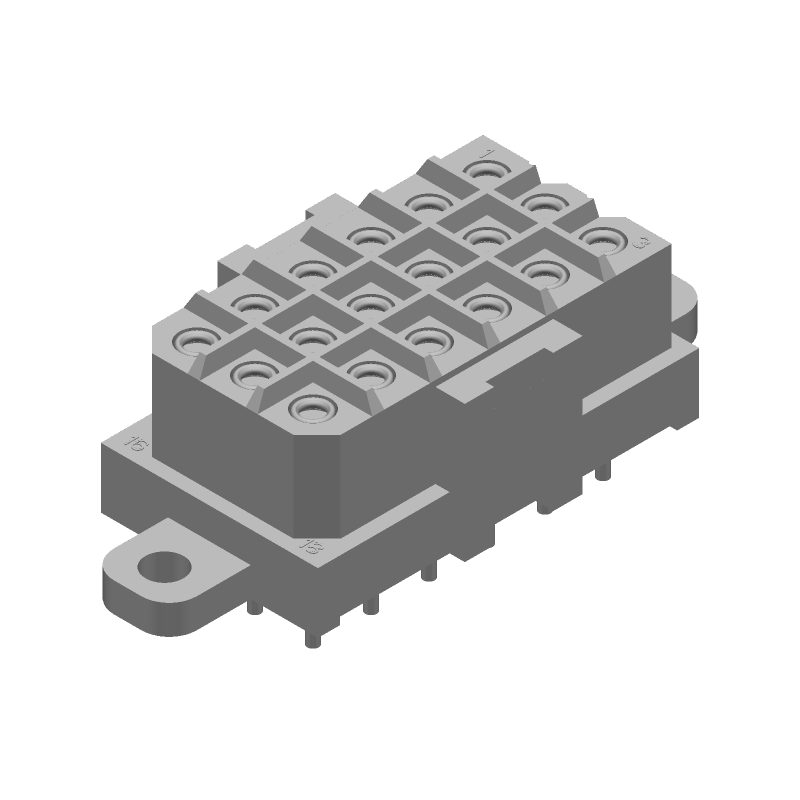 18 Pos 7.5A Rectangular Connector, Wire-to-Board, Gold Female Socket, 600V, Thru-Hole