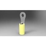 PIDG Ring Tongue Terminal 22-26AWG Copper Yellow 16.4mm Tin Bag