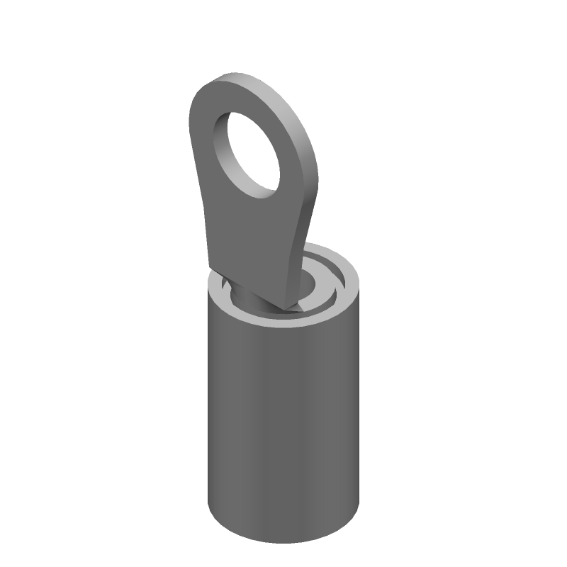 PIDG Ring Terminal, 14-16AWG, Copper/Tin, Blue, 300V