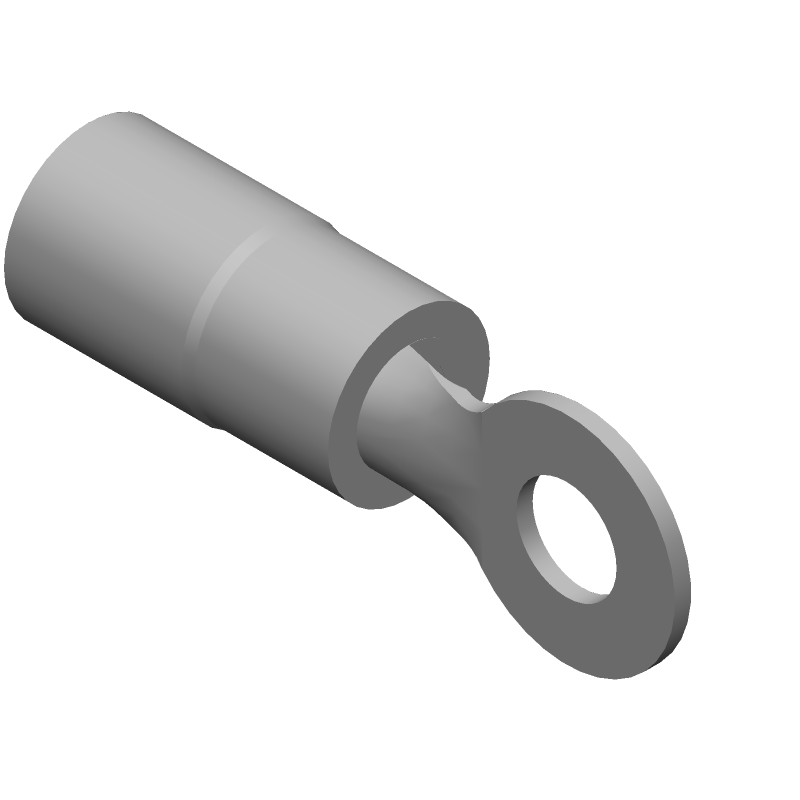 Ring Terminal, Insulated, Yellow, 600V, 10AWG, Copper