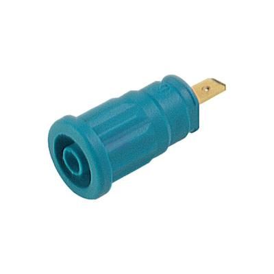 Safety jack socket Socket, vertical vertical Pin diameter: 4 mm Blue