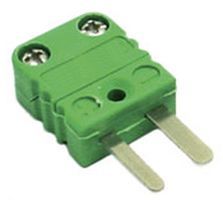 PLUG, MINI, YELLOW, TYPE K; For Use With:K type Thermocouple; Accessory Type:Thermocouple Connector; Colour:Yellow; External Length / Height:8mm; External Width:16.5mm; Gender:Plug; Height:8mm; Length:21mm; Material:NiCr-Ni; Mounting Type:Panel; Operating Temperature Max:120°C; Operating Temperature Min:-50°C; Termination Method:Screw; Thermocouple Type:K