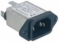 Connector,power,interference filter,IEC plug,equipment/flange mount,240V,1A