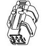 6 Pos Wire-to-Wire Plug Assy, PBT, Red, 125°C, Crimp
