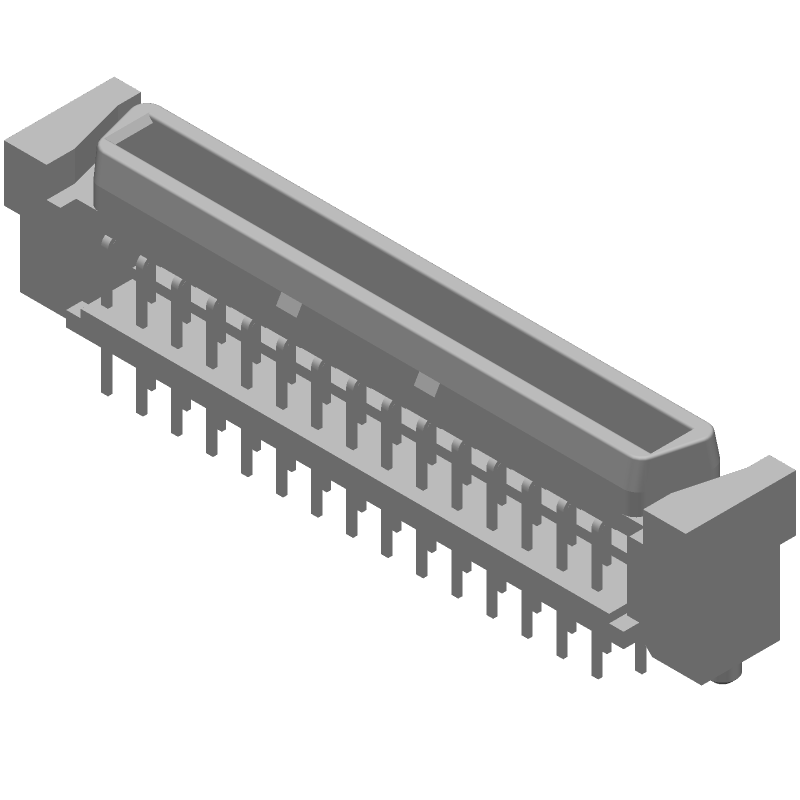 SCSI RCP Connector, 60 Pos, 1.27mm, Solder ST, Thru-Hole, Female