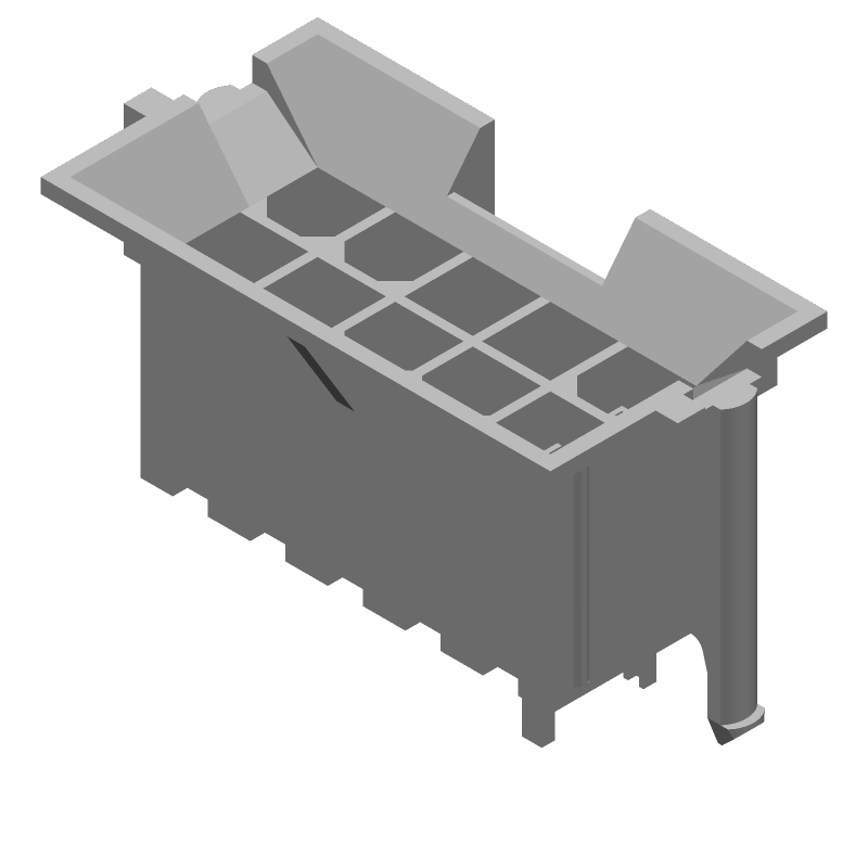 Power Connector, 10 Pos, 9A, 600V, 4.2mm Pitch, Solder ST, Thru-Hole