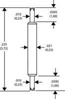 TAPERED CROWN TIP SEMICONDUCTOR PROBE