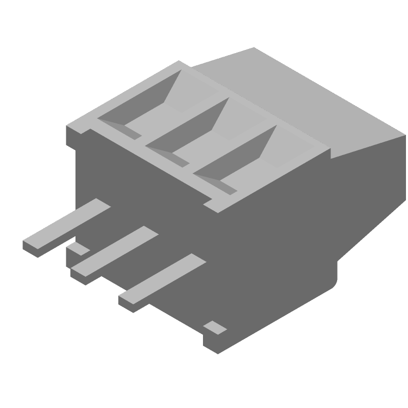 3 Pos 2.54mm Pitch Terminal Block, 10A, 150V, Thru-Hole Solder
