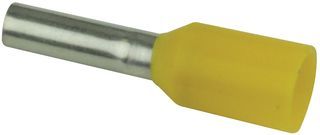 Ferrules Terminal 18AWG Copper Yellow F 12.5mm Tin