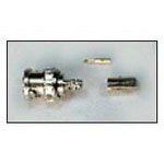 BNC Plug Str 50 Ohm Crimp Connector, Brass/Nickel, 4GHz