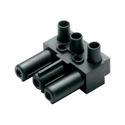 Mains connector Socket, right angle Total number of pins: 3 16 A Black Adels-Contact AC 166 GBU/3 1 pc(s)