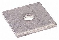 Stainless Steel Square 1 Hole Flat Fitting, 13mm Hole, 41.3 x 41.3mm