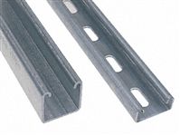41 x 21mm Single Steel Slotted Channel, 2000mm Long