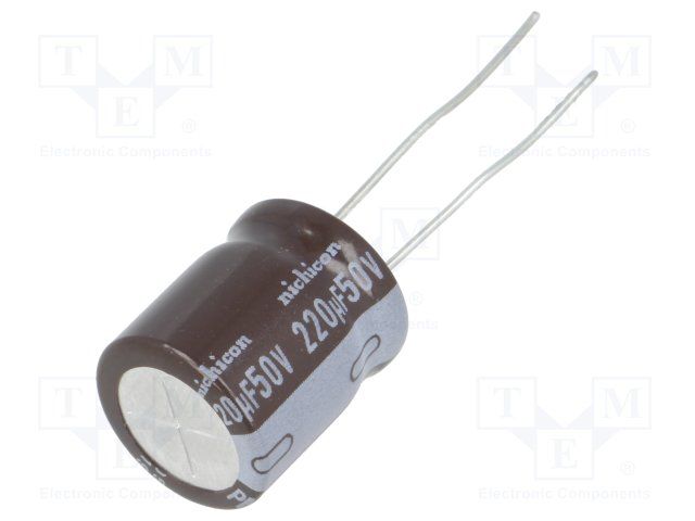 220uF 50V Radial Aluminum Electrolytic Capacitor