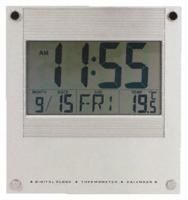 EA Combs Silver Digital Wall Clock