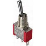 Switch Toggle ON (ON) SPDT Bat Lever Solder 5A 250VAC 28VDC Panel Mount with Threads Bulk