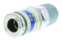 CEJN Brass, Steel Pneumatic Quick Connect Coupling, R 1/2 Male, Threaded