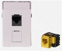 Fuga RJ45 double socket wallplate grey