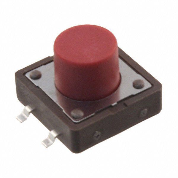 SPST Keypad Switch, SMD SMT, 12V 50mA, 260gf, Non-Illuminated
