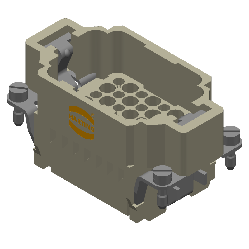 42 Pos Male Rectangular Connector, Crimp, 10A, 250V, IP65