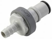 Straight Male Coupling Insert - Valved, Free Floating Mount, PP