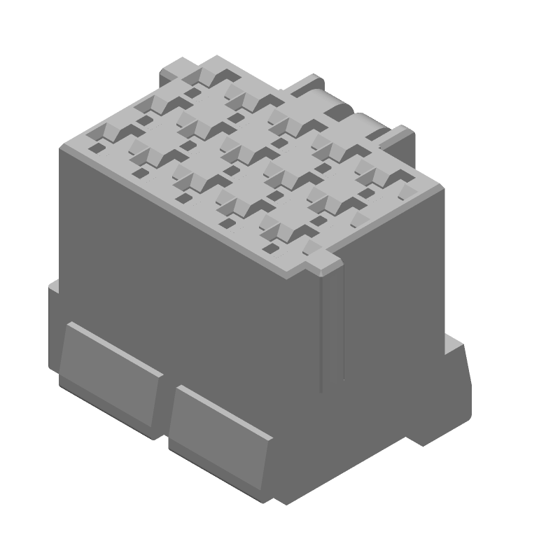 15 Pos Female Socket Rectangular Connector, PBT, Crimp, IP67