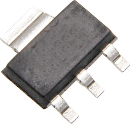 Power Bipolar Transistor, 1A I(C), 45V V(BR)CEO, 1-Element, NPN, Silicon, Plastic/Epoxy, 4 Pin, SOT223, 4 PIN