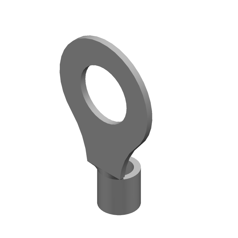 4AWG Copper Ring Terminal, Tin Plated, M16 Stud