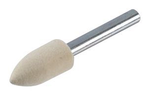 CONICAL POLISHING BOB, 12X25MM - Brush Type:Rotary; SVHC:No SVHC (20-Jun-2011); Colour:White; External Diameter:12mm; Length:25mm;
