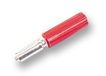 PLUG, 4MM; Product Range:-; Gender:Plug; Contact Termination Type:Clamp / Solder; Current Rating:10A; Voltage Rating:-; Contact Plating:-; Contact Material:-; Connector Colour:Red; Connector Mounting:Cable Mount; SVHC:No SVHC (15-Jun-2015); Cable Diameter Max:4mm; Connector Type:4mm Banana; Contact Termination:Clamp / Solder; External Length / Height:31.8mm; Operating Temperature Max:85°C