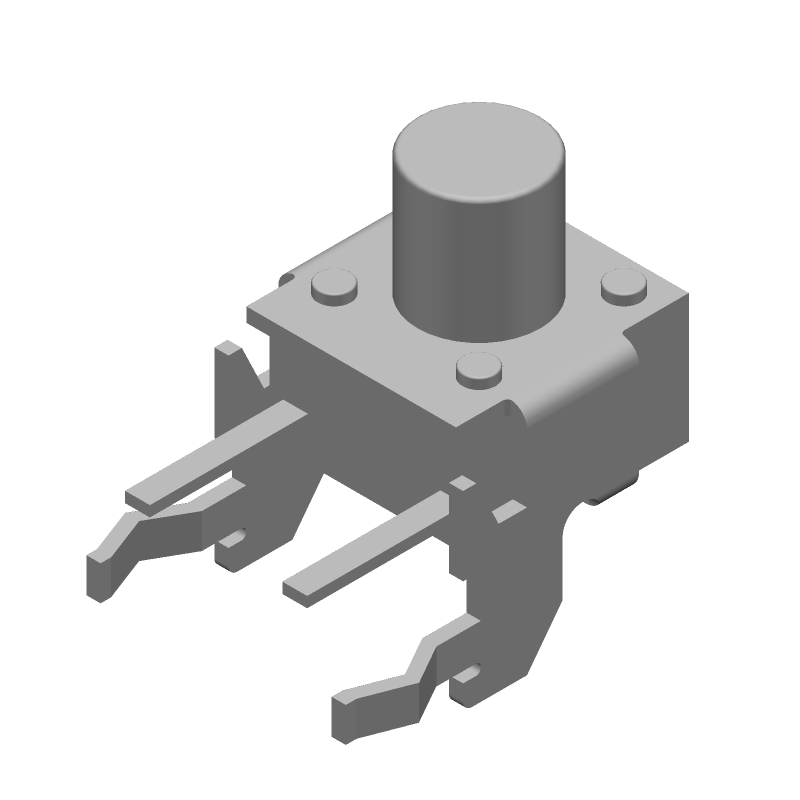 Tactile Pushbutton Switch, SPST, 50mA, 24VDC, Through Hole, Right Angle