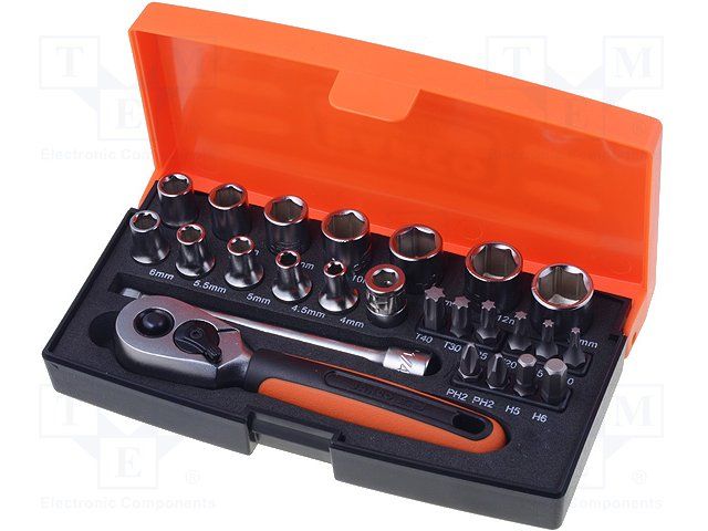 BAHCO   SL25   SOCKET SET 1/4" DRIVE 25 PIECE